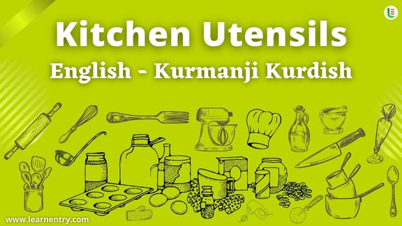 Kitchen utensils names in Kurmanji kurdish and English