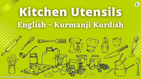 Kitchen utensils names in Kurmanji kurdish and English - Common Kurmanji kurdish Vocabulary