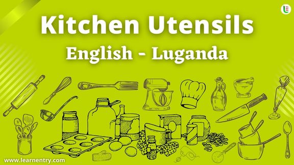Kitchen utensils names in Luganda and English