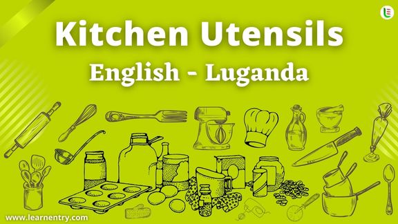 Kitchen utensils names in Luganda and English - Common Luganda Vocabulary