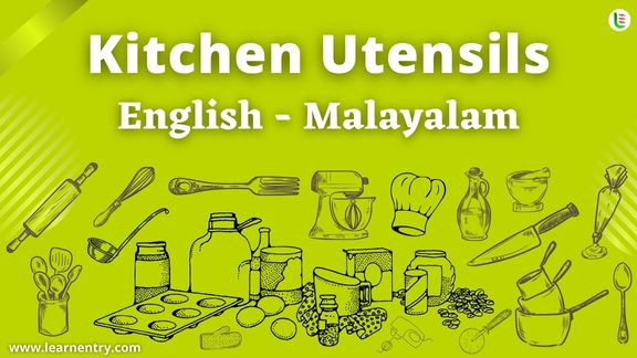 Kitchen utensils names in Malayalam and English - Common Malayalam Vocabulary
