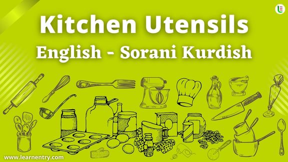 Kitchen utensils names in Sorani kurdish and English
