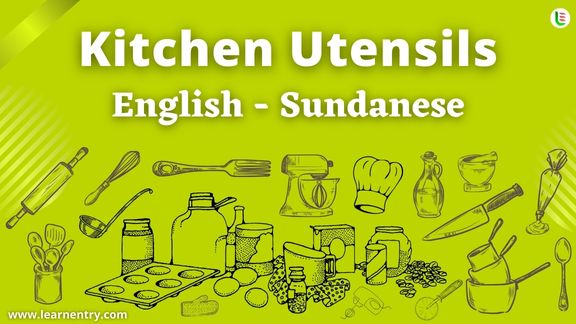 Kitchen utensils names in Sundanese and English - Common Sundanese Vocabulary