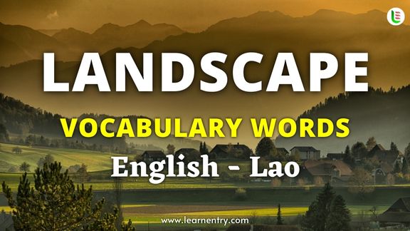 Landscape vocabulary words in Lao and English - Common Lao Vocabulary