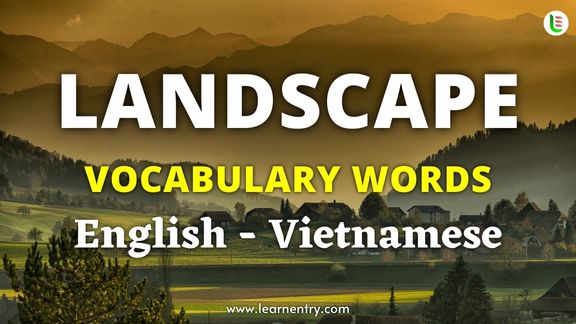 Landscape vocabulary words in Vietnamese and English - Common Vietnamese Vocabulary