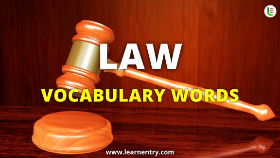 Law vocabulary words in English