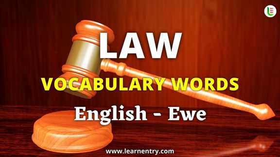 Law vocabulary words in Ewe and English - Common Ewe Vocabulary