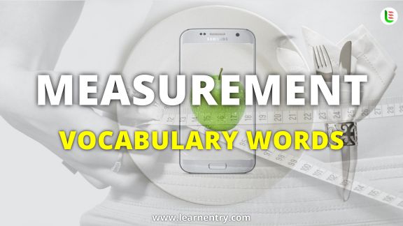 Measurement vocabulary words in English