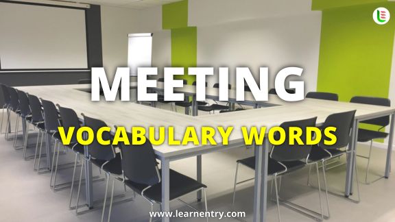 Meeting vocabulary words in English