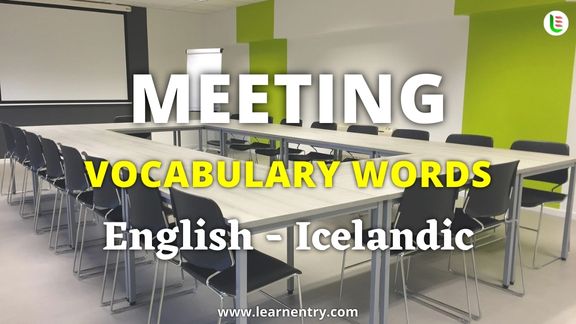 Meeting vocabulary words in Icelandic and English - Common Icelandic Vocabulary