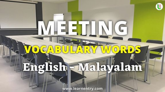 Meeting vocabulary words in Malayalam and English