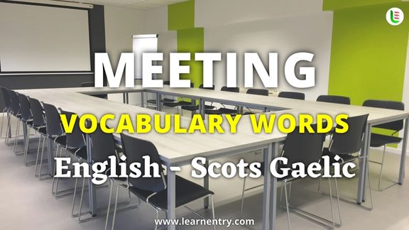 Meeting vocabulary words in Scots gaelic and English