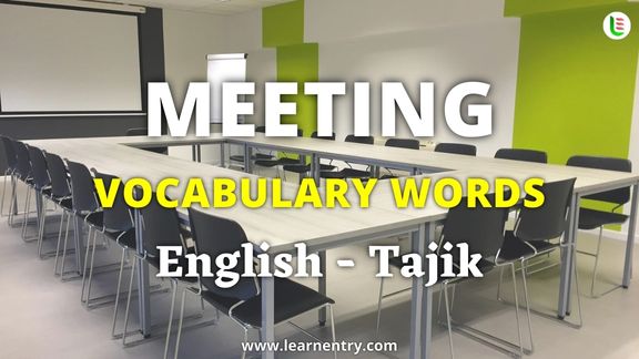 Meeting vocabulary words in Tajik and English