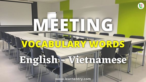 Meeting vocabulary words in Vietnamese and English