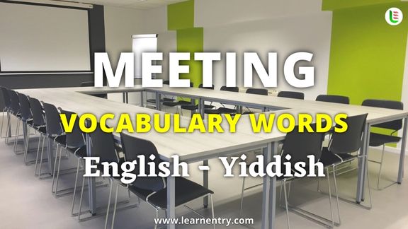 Meeting vocabulary words in Yiddish and English - Common Yiddish Vocabulary