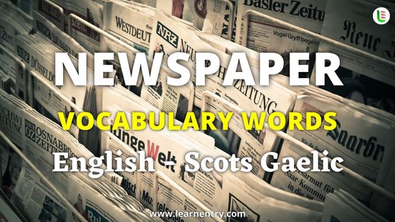 Newspaper vocabulary words in Scots gaelic and English