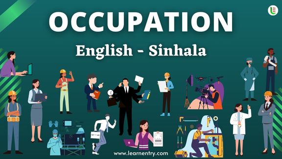 Occupation names in Sinhala and English - Common Sinhala Vocabulary