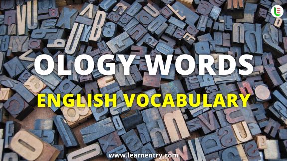 Ology words vocabulary words in English