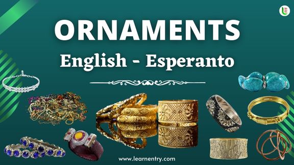 Ornaments names in Esperanto and English - Common Esperanto Vocabulary