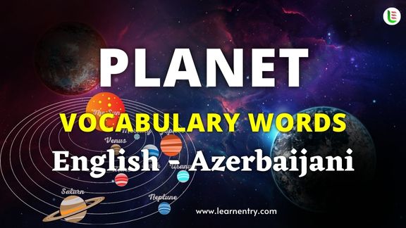 Planet names in Azerbaijani and English - Common Azerbaijani Vocabulary