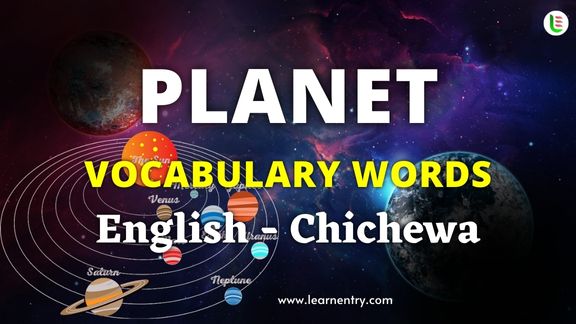 Planet names in Chichewa and English