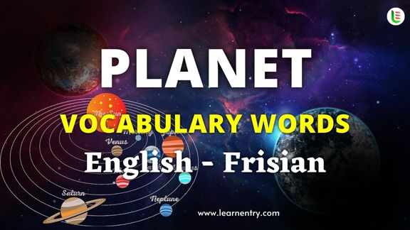 Planet names in Frisian and English - Common Frisian Vocabulary