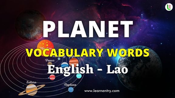 Planet names in Lao and English - Common Lao Vocabulary