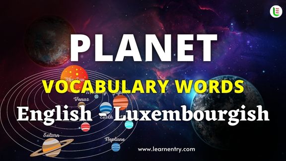 Planet names in Luxembourgish and English
