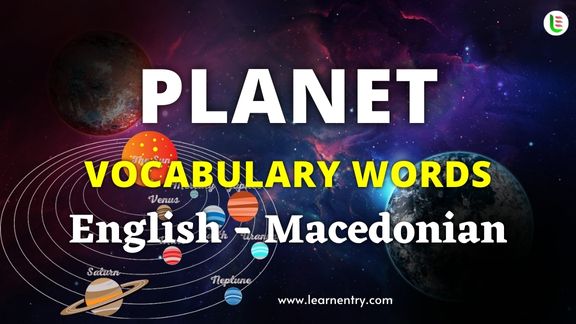 Planet names in Macedonian and English - Common Macedonian Vocabulary