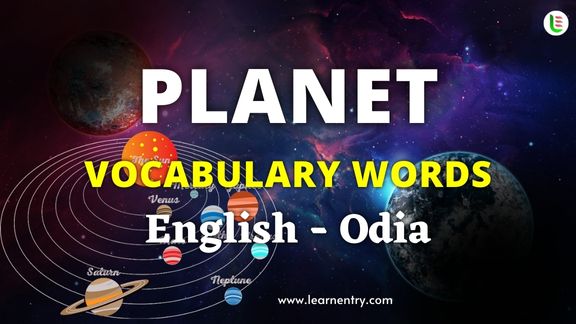 Planet names in Odia and English
