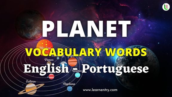 Planet names in Portuguese and English - Common Portuguese Vocabulary