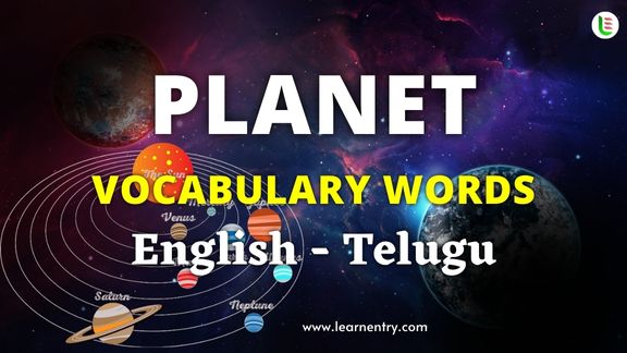 Planet names in Telugu and English