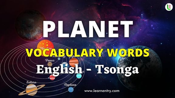 Planet names in Tsonga and English