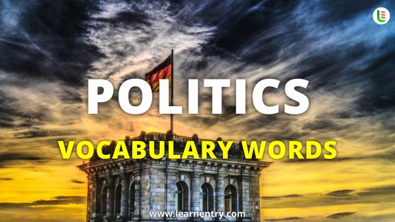 Politics vocabulary words in English