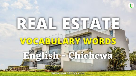 Real Estate vocabulary words in Chichewa and English - Common Chichewa Vocabulary
