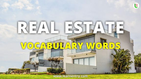 Real Estate vocabulary words in English