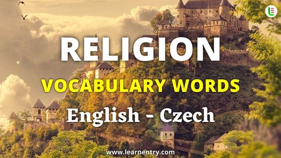 Religion vocabulary words in Czech and English