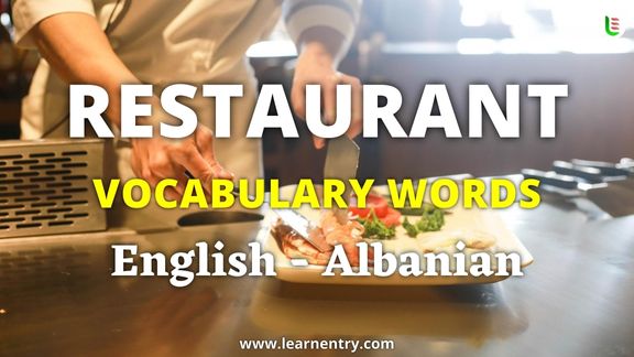 Restaurant vocabulary words in Albanian and English - Common Albanian Vocabulary
