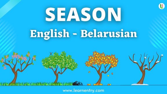 Season names in Belarusian and English - Common Belarusian Vocabulary