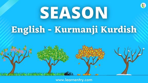 Season names in Kurmanji kurdish and English - Common Kurmanji kurdish Vocabulary