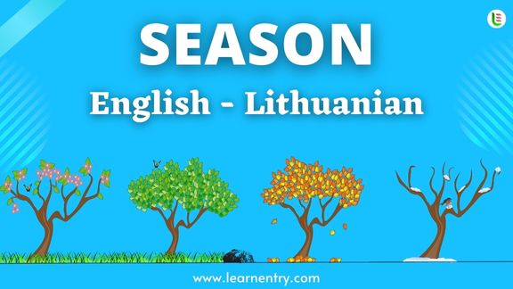Season names in Lithuanian and English