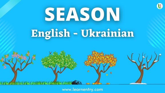 Season names in Ukrainian and English