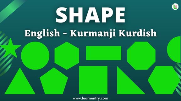 Shape vocabulary words in Kurmanji kurdish and English