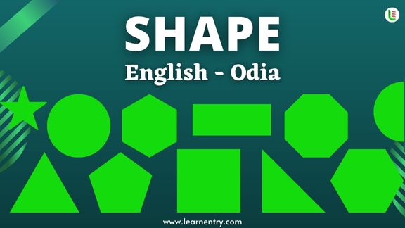 Shape vocabulary words in Odia and English