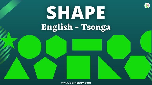 Shape vocabulary words in Tsonga and English