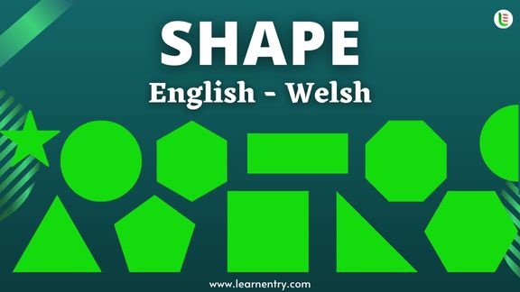 Shape vocabulary words in Welsh and English - Common Welsh Vocabulary
