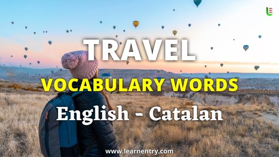 Travel vocabulary words in Catalan and English