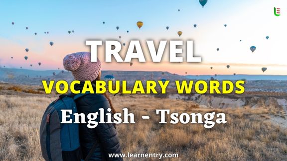 Travel vocabulary words in Tsonga and English
