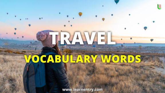 Travel vocabulary words in English