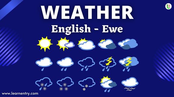 Weather vocabulary words in Ewe and English - Common Ewe Vocabulary